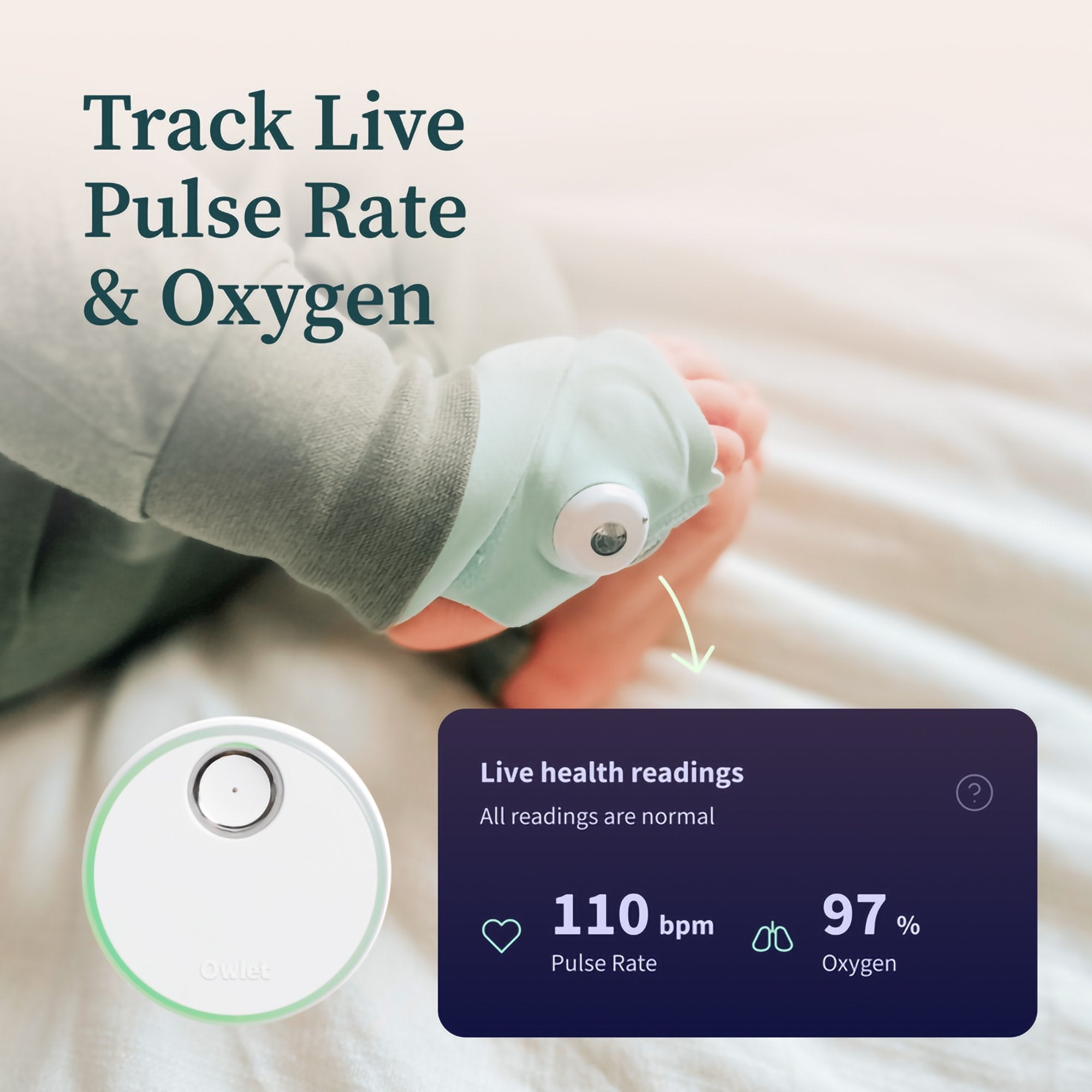 Baby Monitoring System Owlet® Dream Duo Bedtime Blue PS04N67BBK