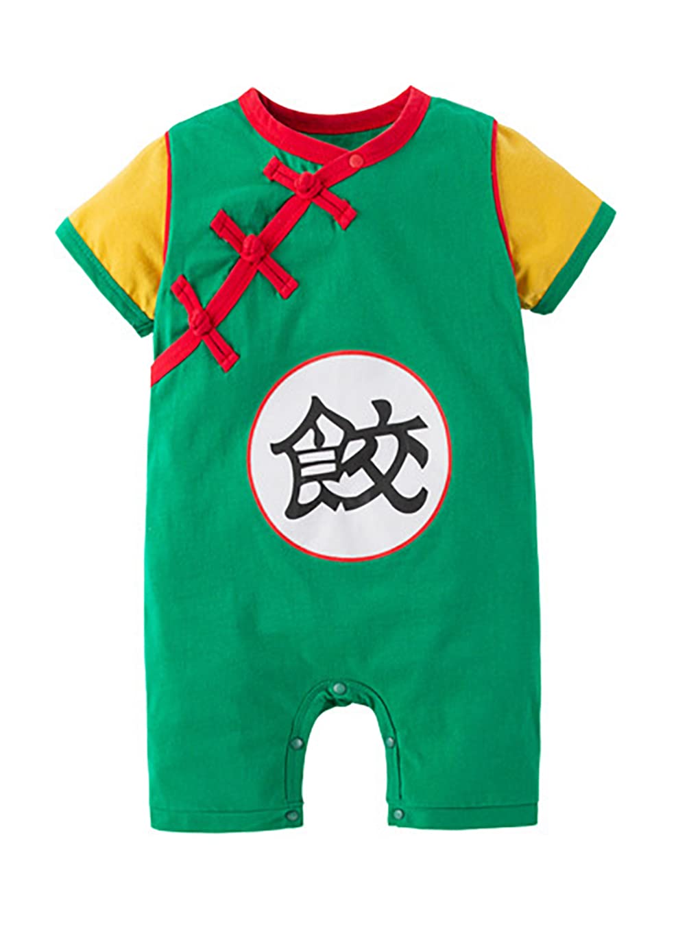 stylesilove Baby Toddler Boys Anime Cartoon Short Sleeve Cotton Romper Traditional Asian Inspired Onesie Cosplay Jumpsuit