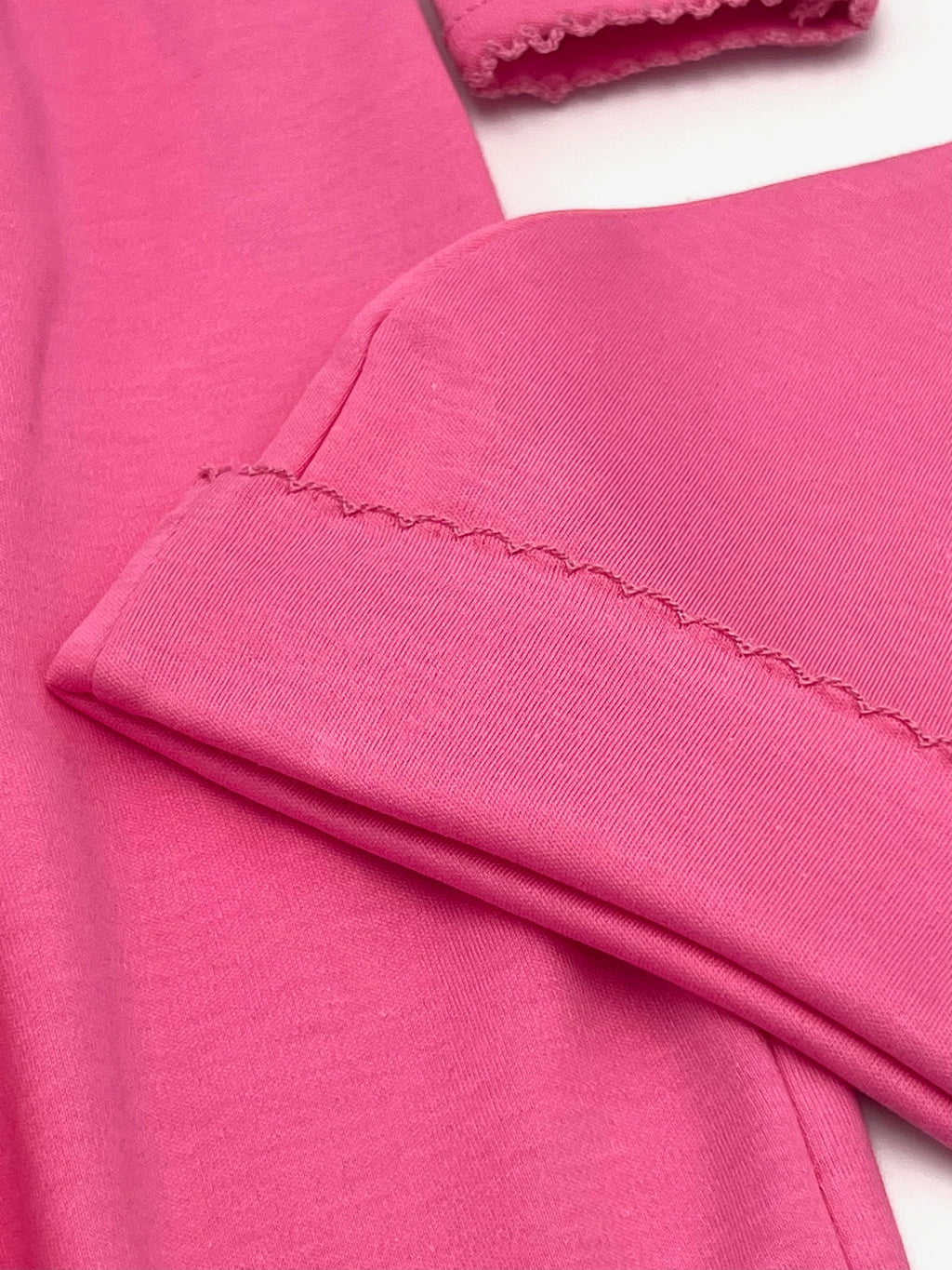 100% PIMA Cotton Newborn Pleated Gown & Hat Set: Hot Pink (0-6 months)