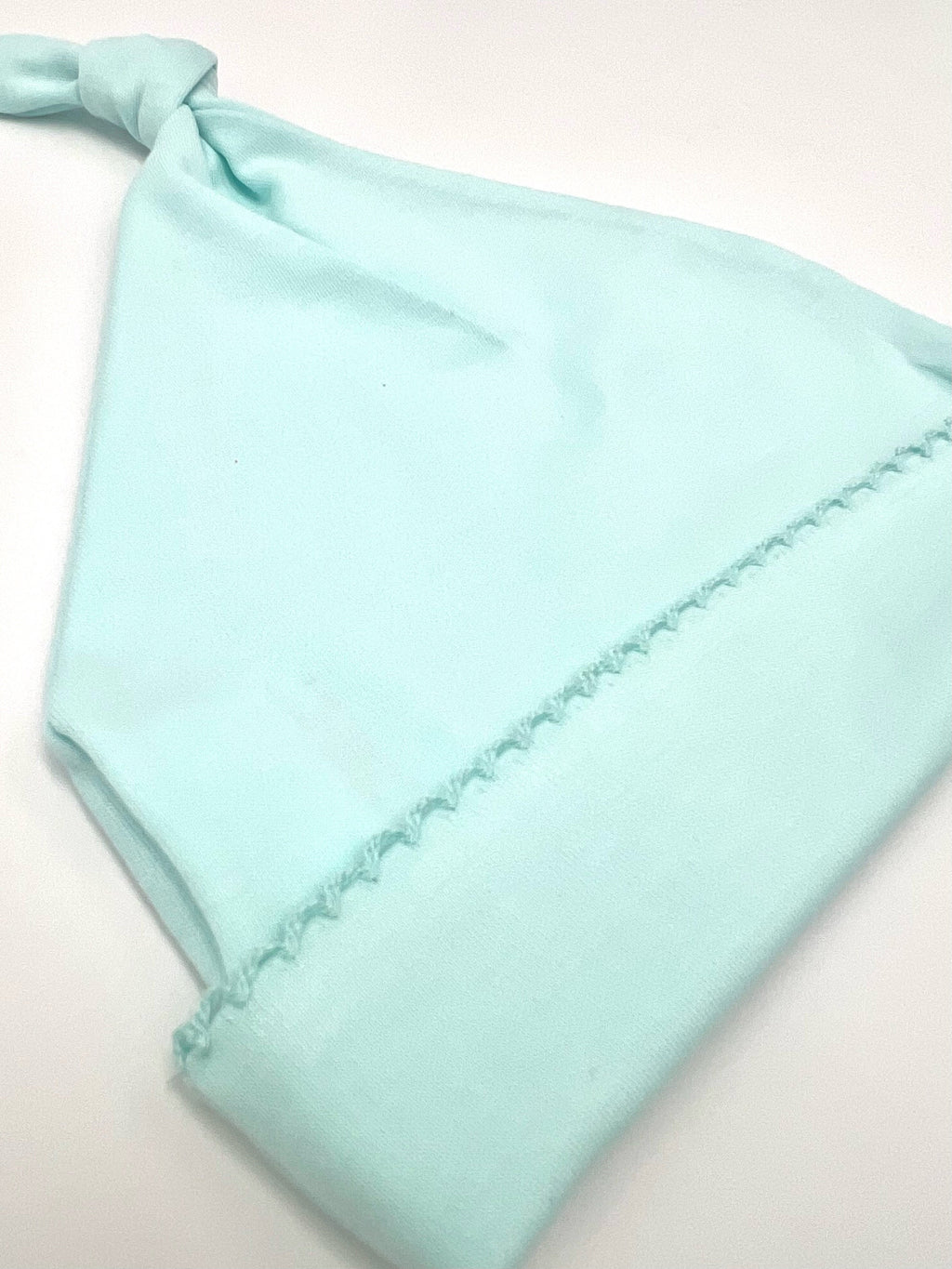 100% PIMA Cotton Newborn Pleated Gown & Hat Set: Aqua (0-6 months)