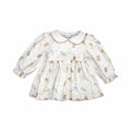 100% PIMA Cotton Ruffle Dress with Pink Picot Trim: Ice Cream Social