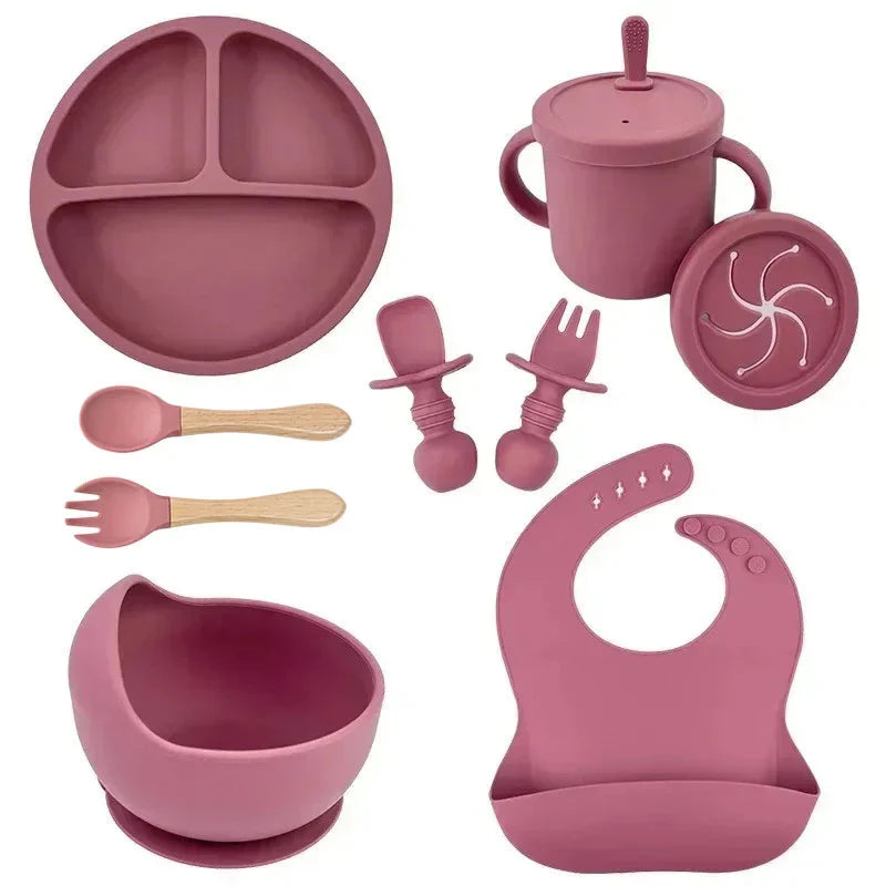 Food Grade Silicone Baby Feeding Dish Set