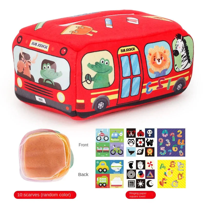 Montessori Magic Tissue Box Sensory Busy Board Toy
