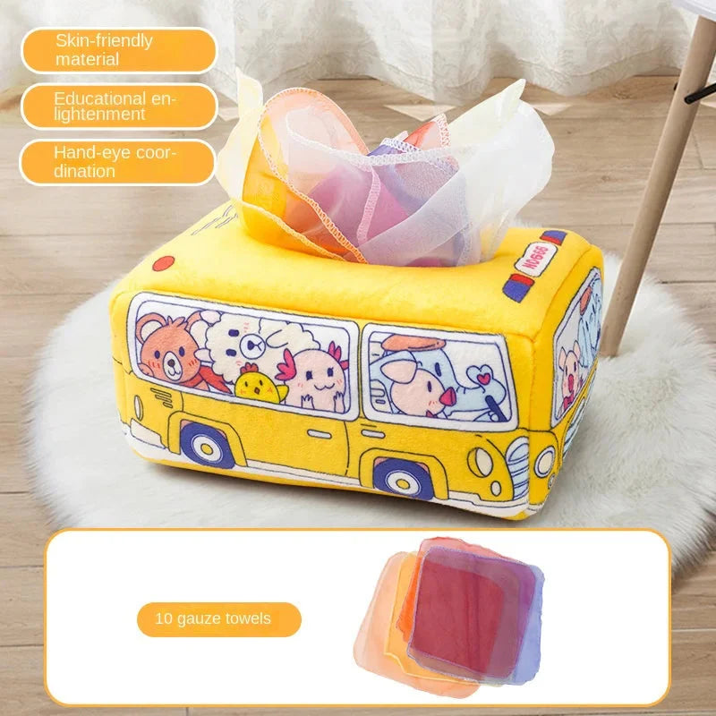 Montessori Magic Tissue Box Sensory Busy Board Toy