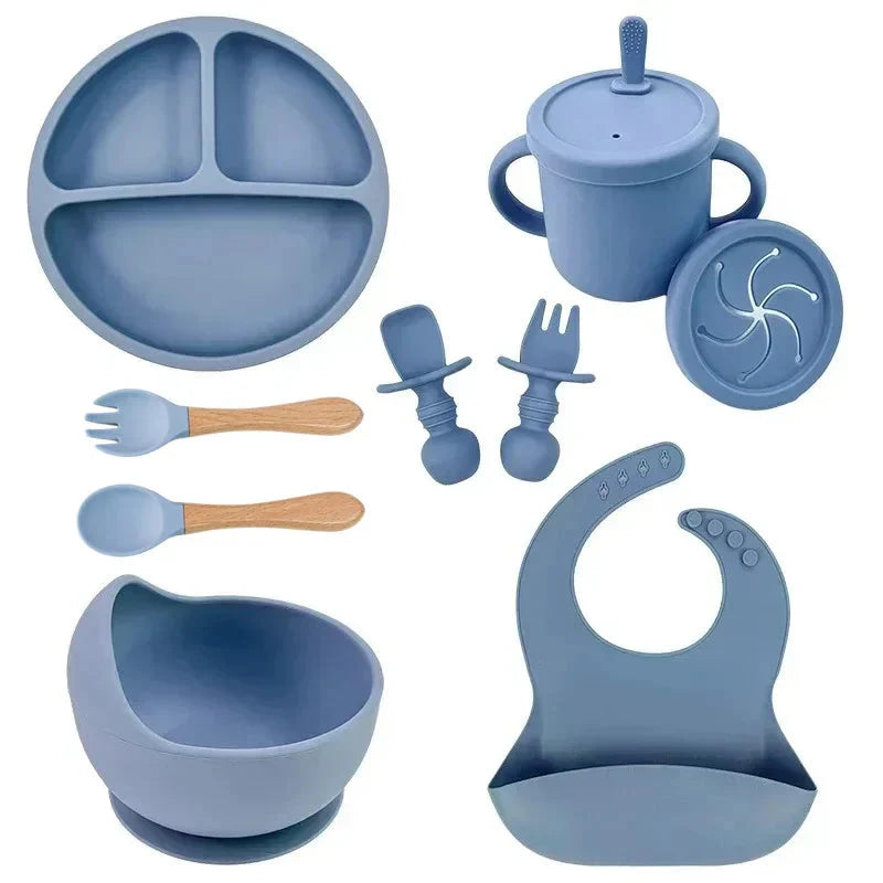 Food Grade Silicone Baby Feeding Dish Set