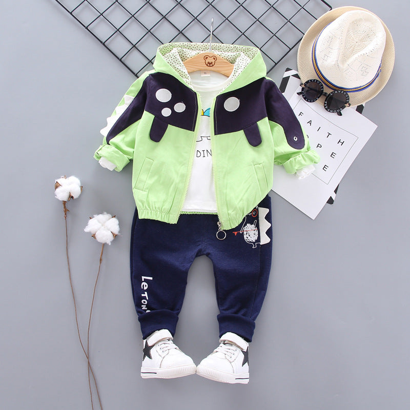 Boys' Cartoon Long Sleeve 3-Piece Outfit Set | 0-4 Years - # BAAA71710023 & BOAA11310015