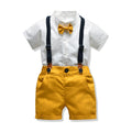 Boys' Gentleman Set with Short Sleeve Shirt and Suspenders - # BAAA71710013