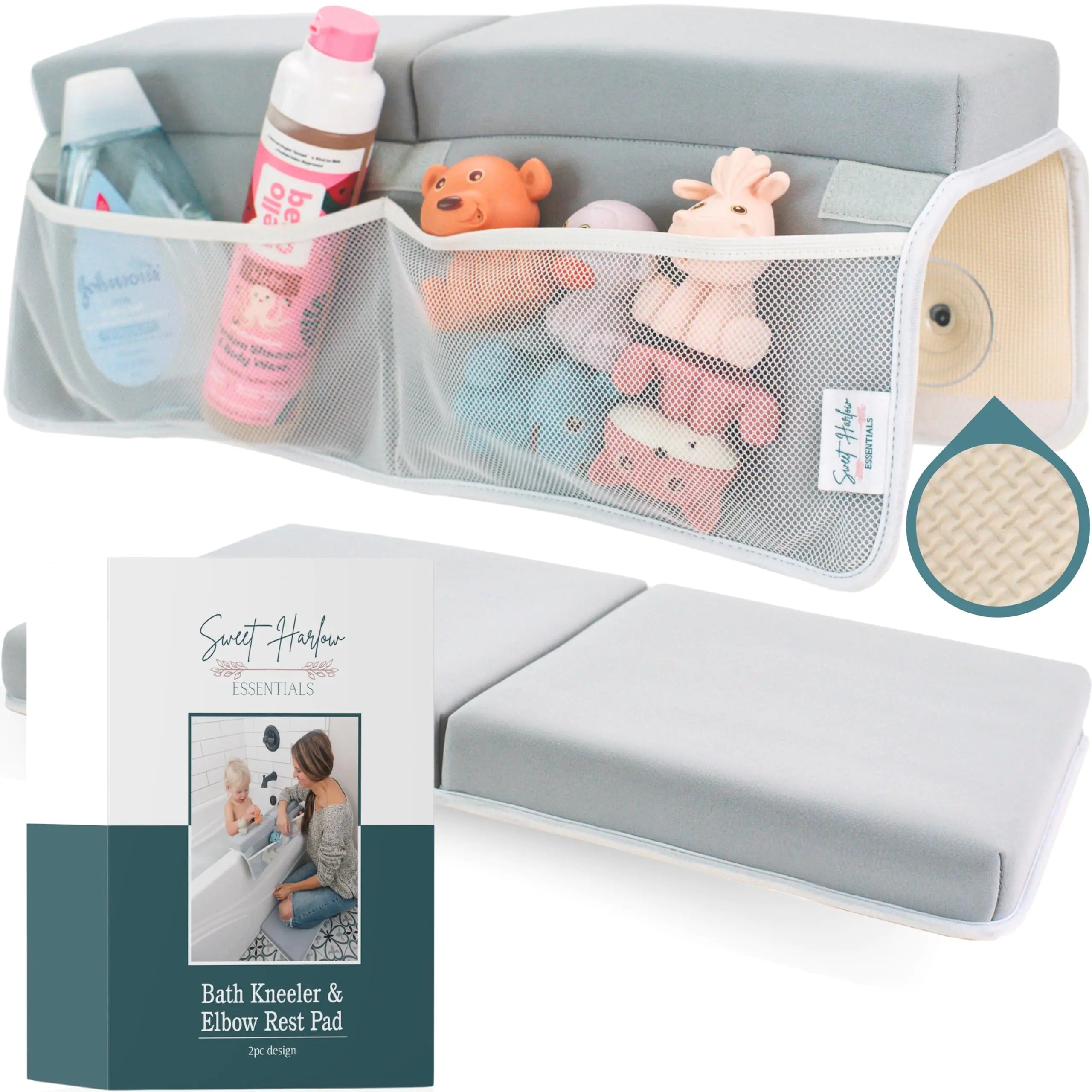 Comfortable Baby Bath Kneeler and Elbow Rest Pad Set | Baby Bath Essentials Tub Kneeler | Tub Kneeling Pad for Bathing Baby | Bath Kneeling Pad for Bathing Baby | Baby Bathtub Accessories - # BAGE11110005