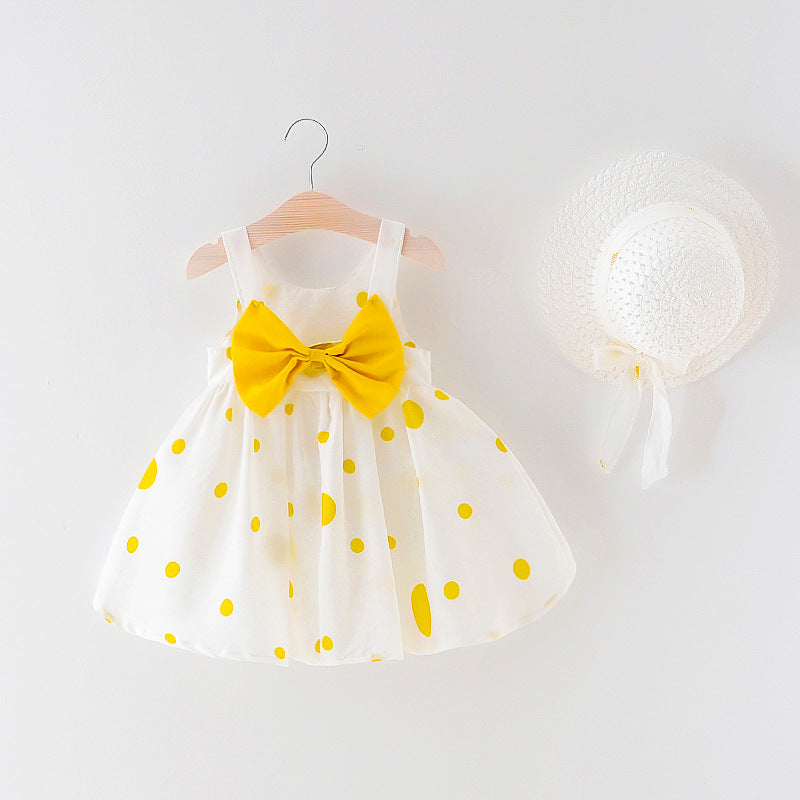 Girls' Sleeveless Dress with Bow Detail - # BAAA51110016