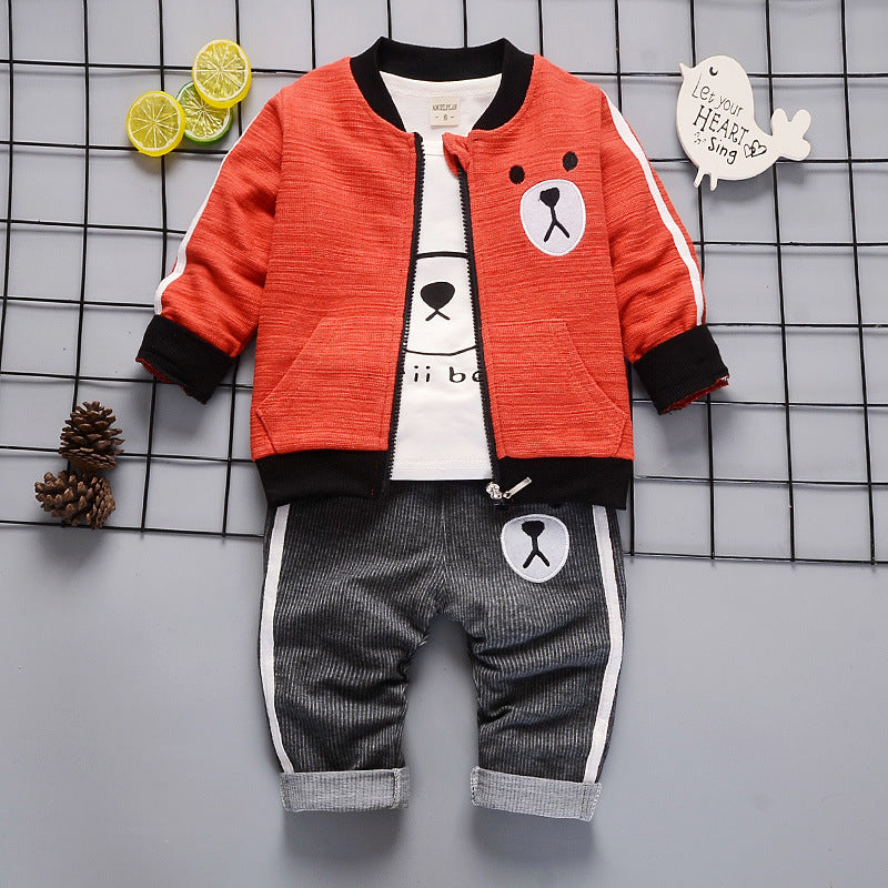 Kids' Cartoon Long Sleeve 3-Piece Outfit Set | 0-4 Years - # BAAA71710024 & BOAA11310016 & GIAA21310006