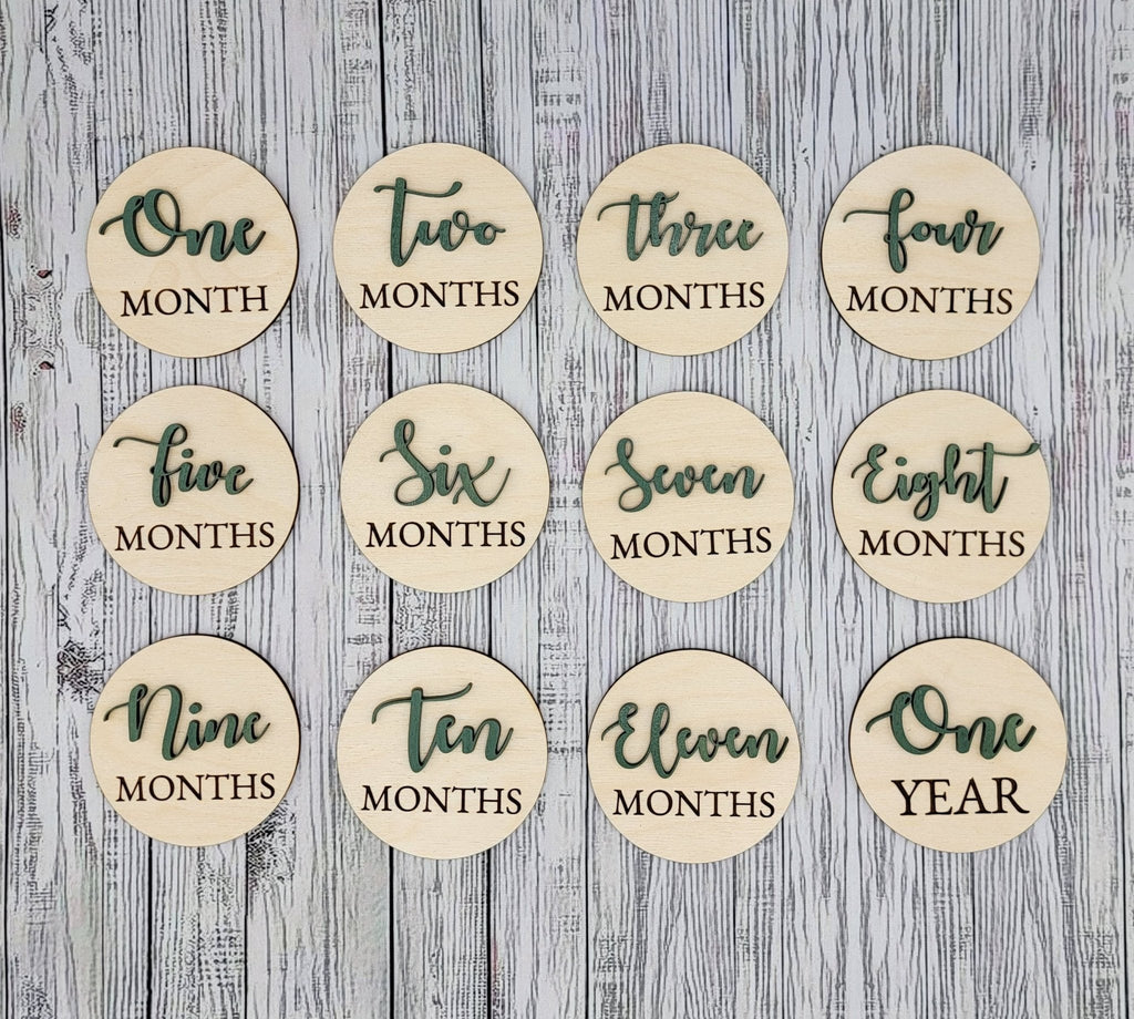 Monthly Wooden Milestone Photo Prop