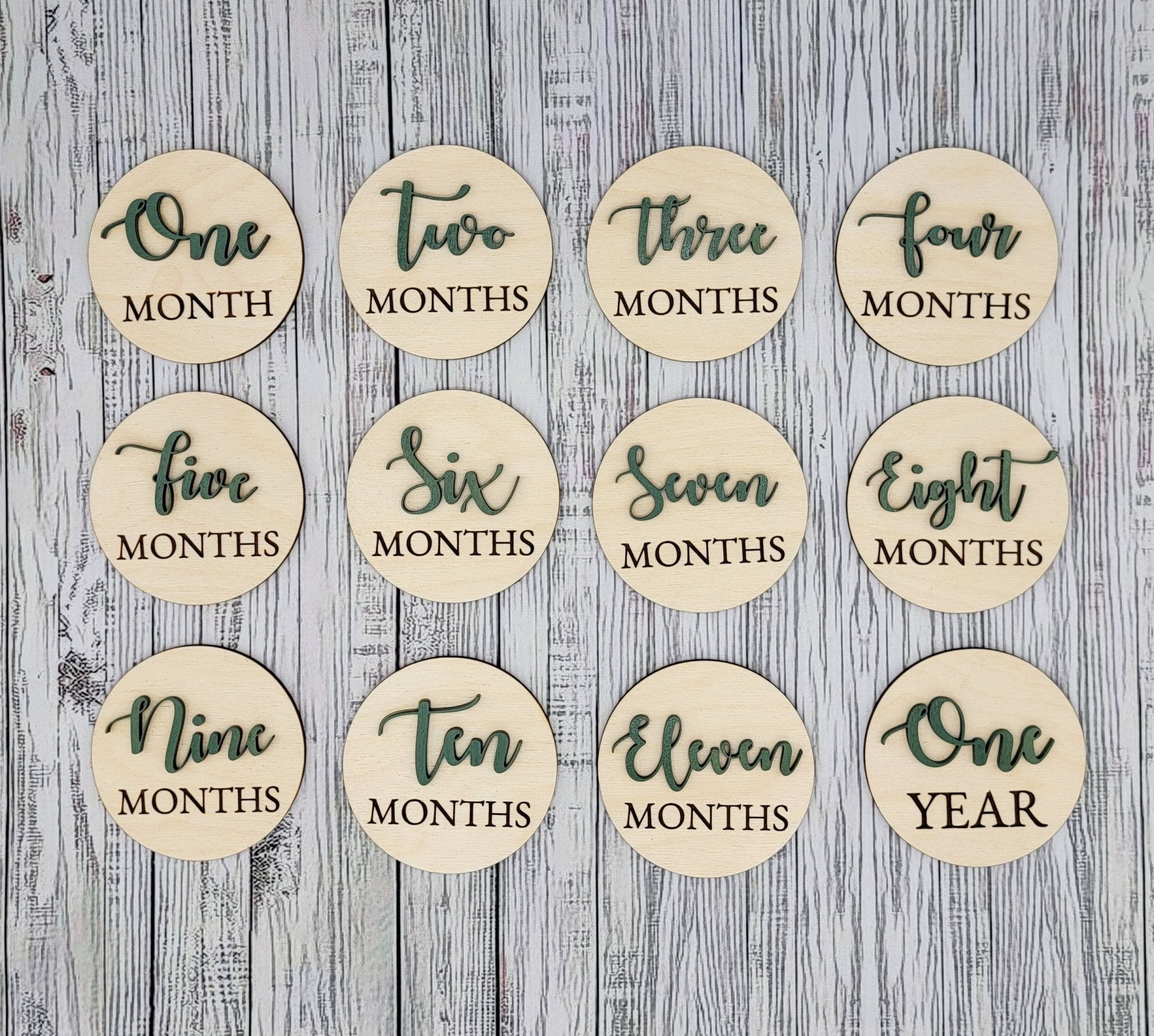 Monthly Wooden Milestone Photo Prop