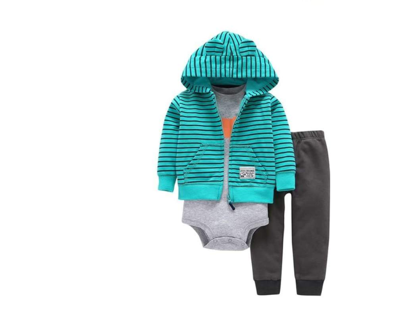 Newborn Fleece Hooded Jacket and Romper Set | 24 different models - # BAAA51210041