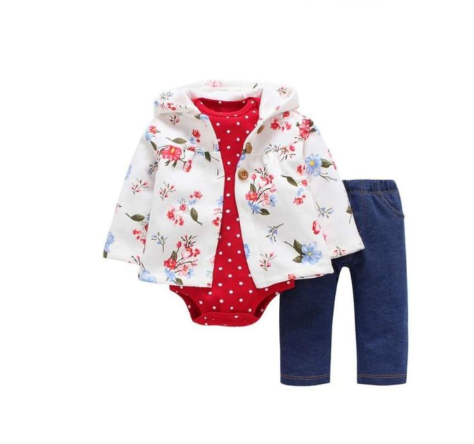 Newborn Fleece Hooded Jacket and Romper Set | 24 different models - # BAAA51210041