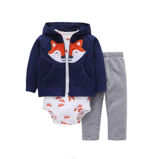 Newborn Fleece Hooded Jacket and Romper Set | 24 different models - # BAAA51210041