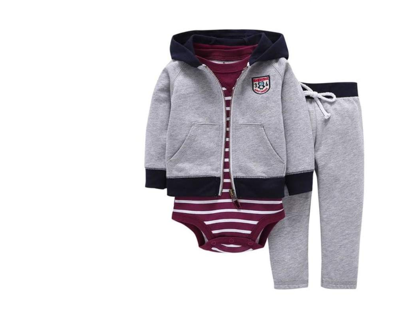Newborn Fleece Hooded Jacket and Romper Set | 24 different models - # BAAA51210041