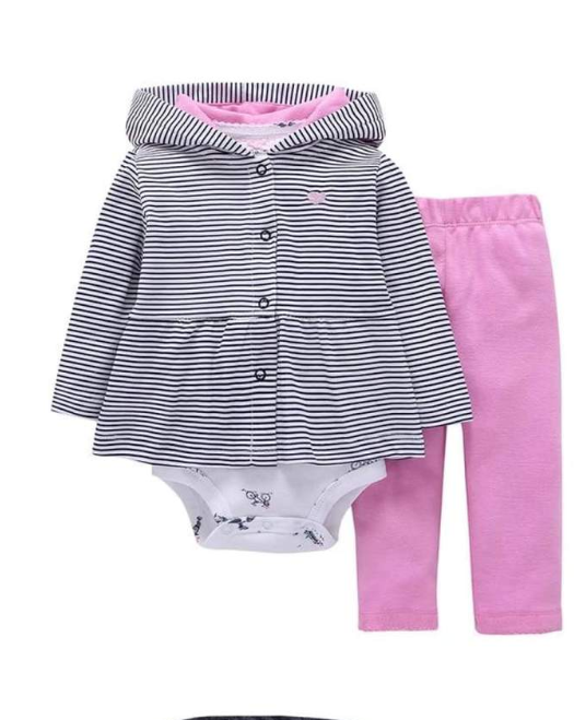 Newborn Fleece Hooded Jacket and Romper Set | 24 different models - # BAAA51210041